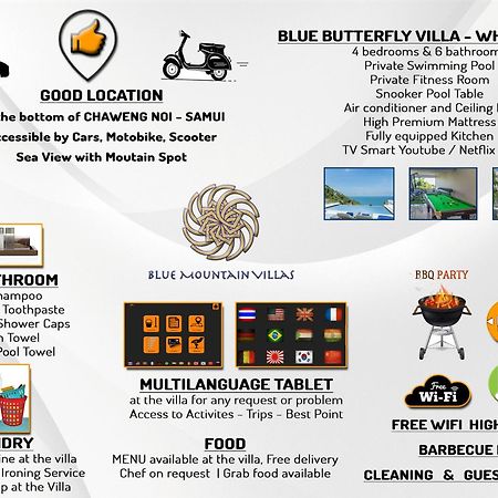 Blue Butterfly Luxury Pool Villa Koh Samui 5 Bedrooms Exterior photo